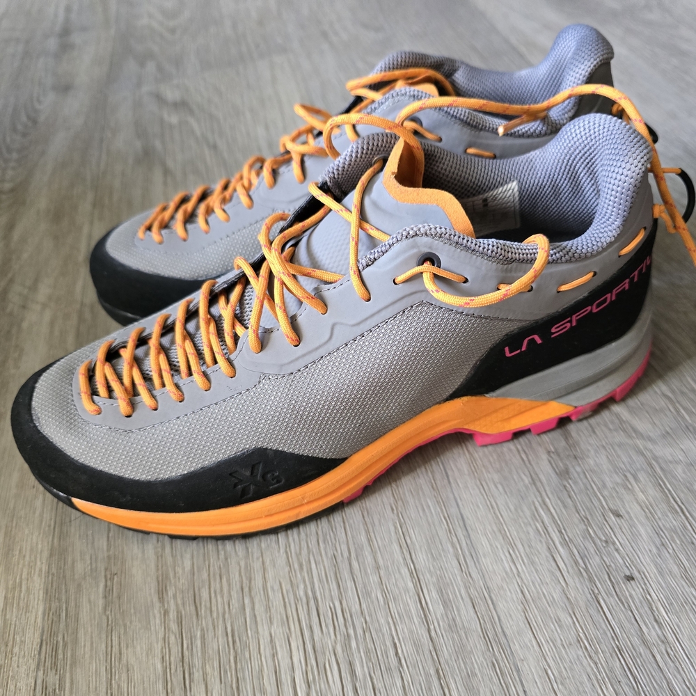 La Sportiva Gray and Orange Trail Shoes